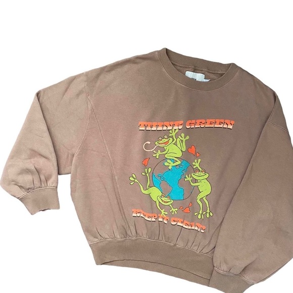 Urban Outfitters Think Green Keep It Clean Sweatshirt - Picture 2 of 7